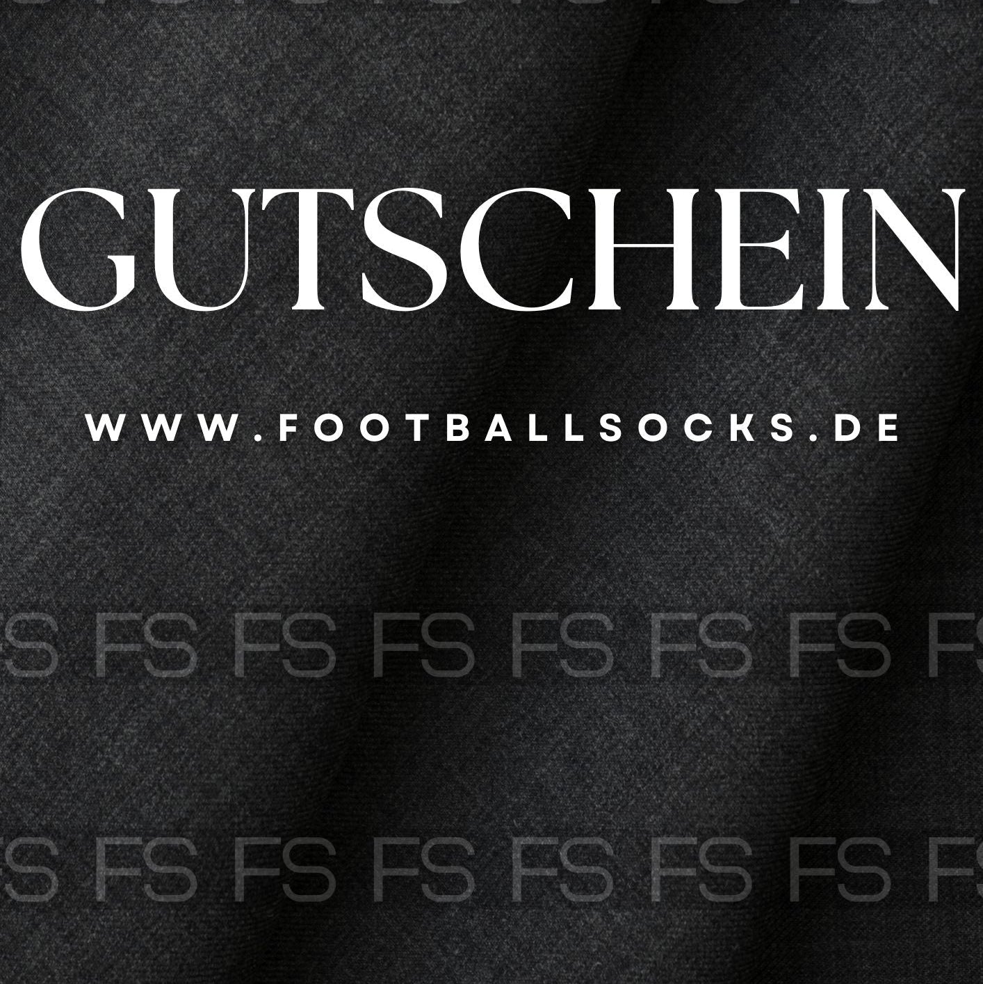 Bild vom Gutschein mit Schrift: Gutschein, www.footballsox.shop